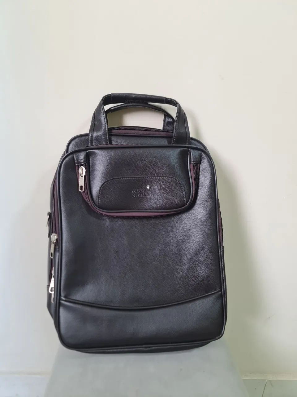 Mochila Masculina Preta Montblanc executiva 