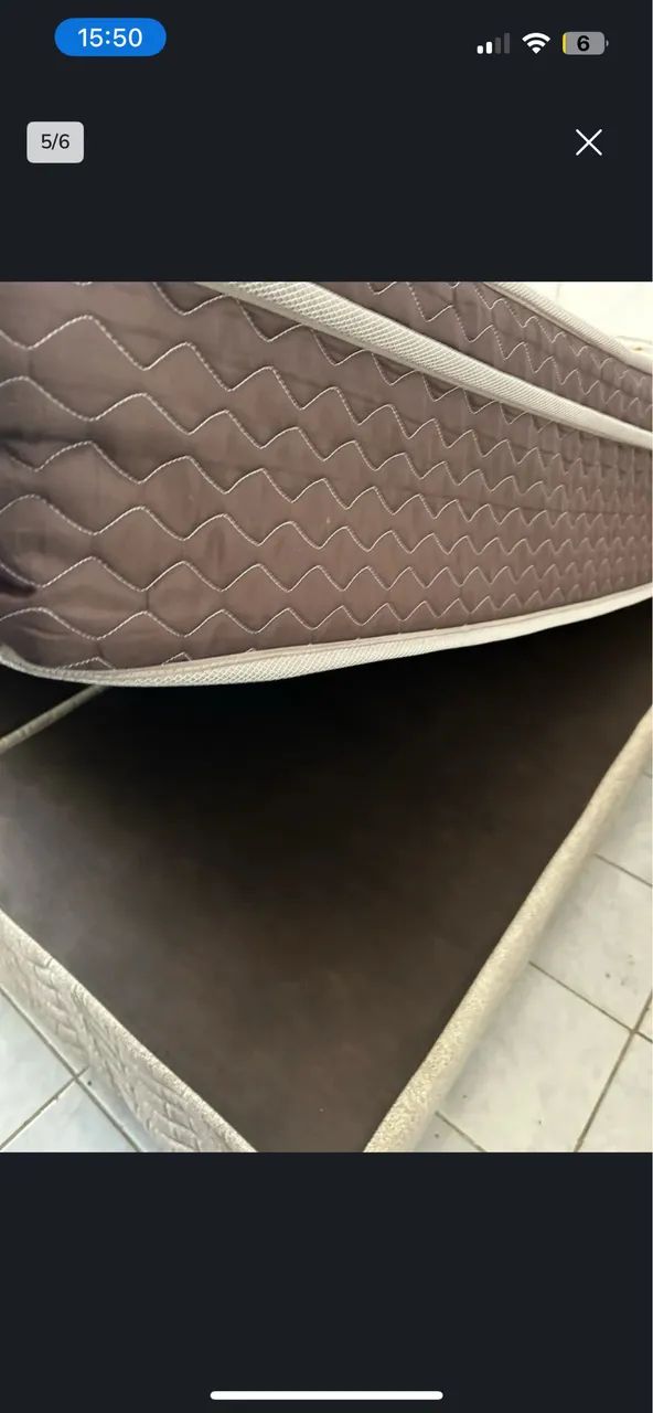 Base queen bipartida ortobom + colchão gazin molas ensacadas queen size  - Foto 2