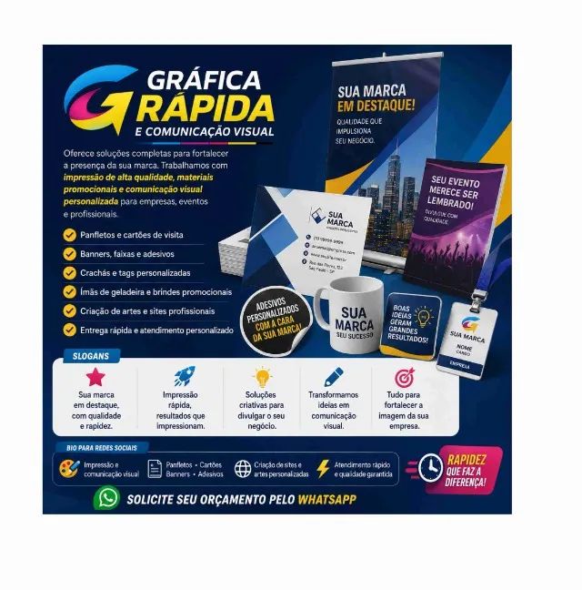 Gráfica rapida e comunicação  visual ! Destaque sua empresa 