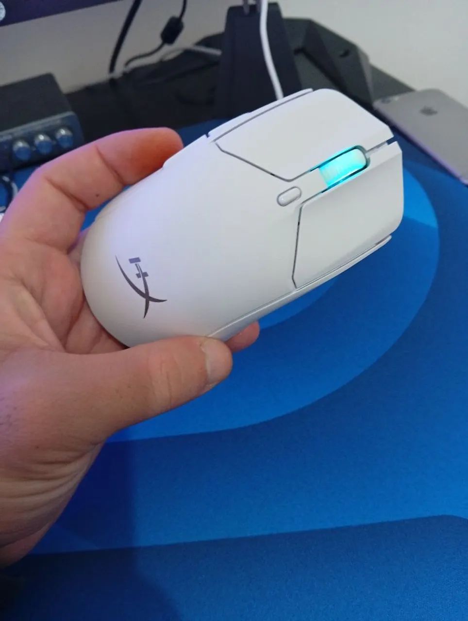 Mouse hyperx branco sem fio