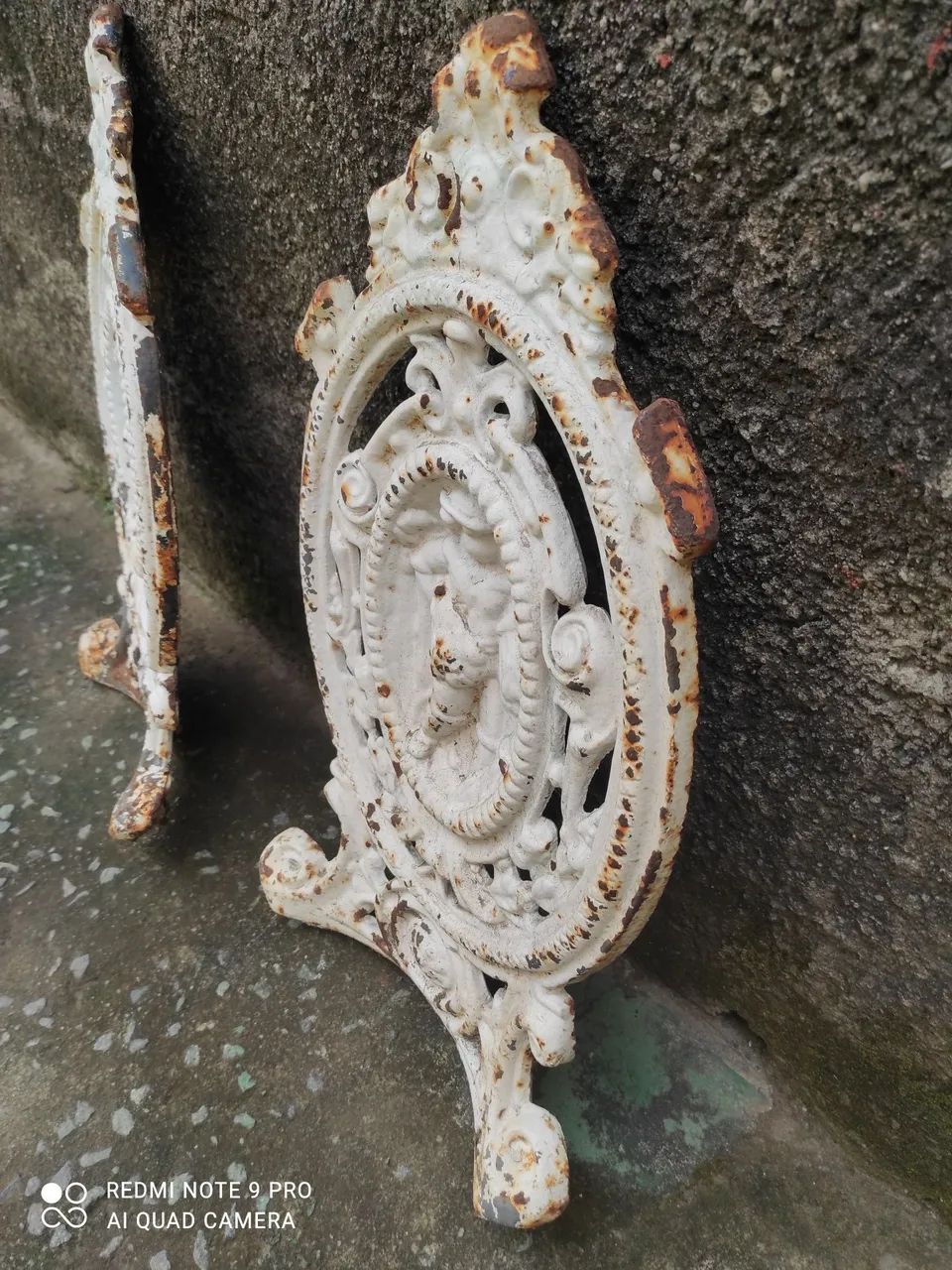 Encostos de cadeira antigos,ferro fundido: - Foto 5