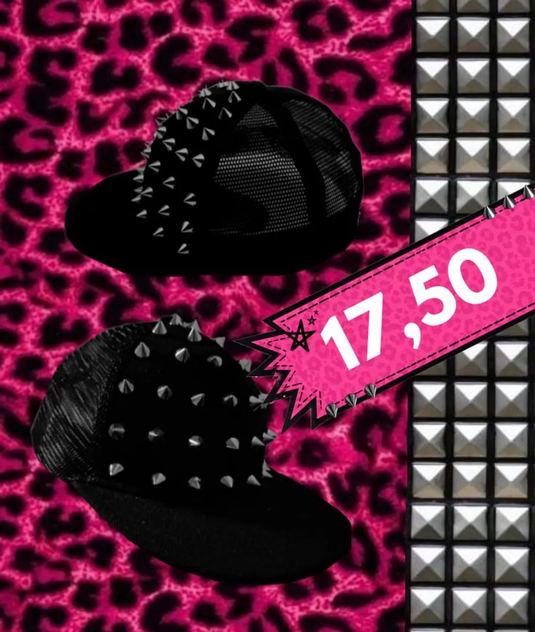 Boné com espikes
