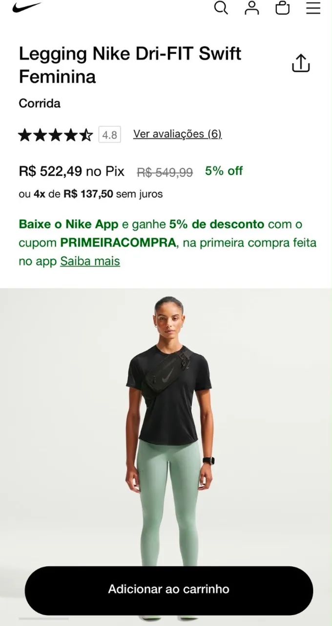 Calça legging Nike nova - Foto 5