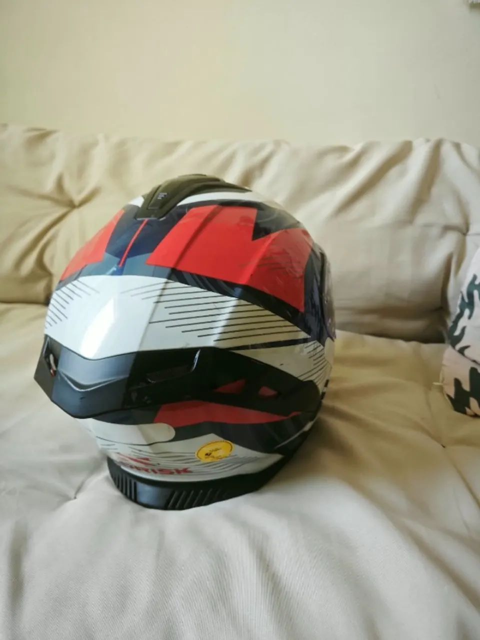 Capacete Norisk Strada 2 Tricolocar - TAM 58 - Com Viseira Solar Interna - Foto 5