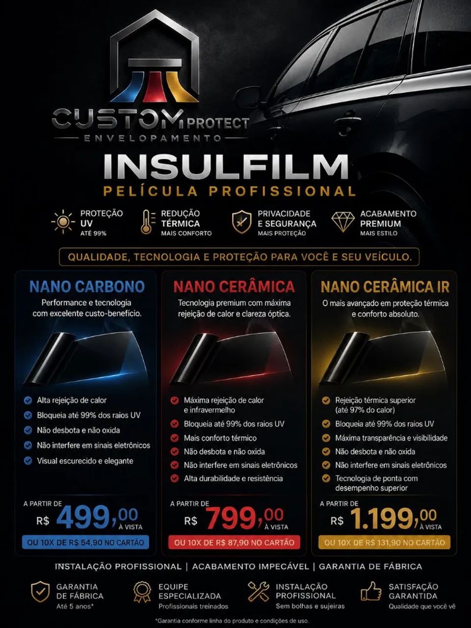 Promoção Insulfilm automotivo 