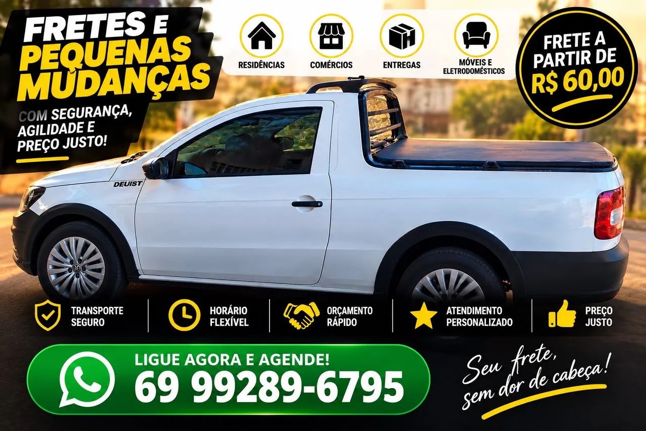 Faço pequenos fretes apartir de 60 reais