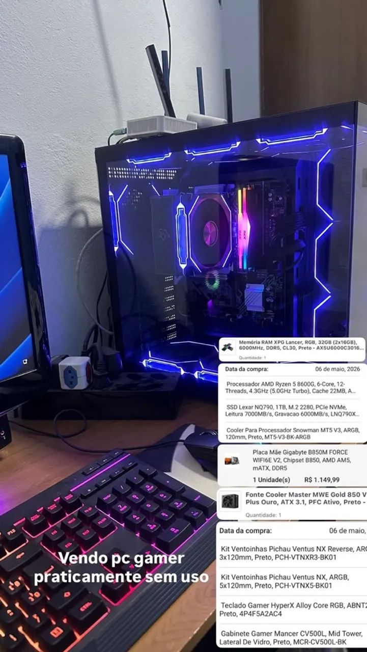 Pc gamer sem uso
