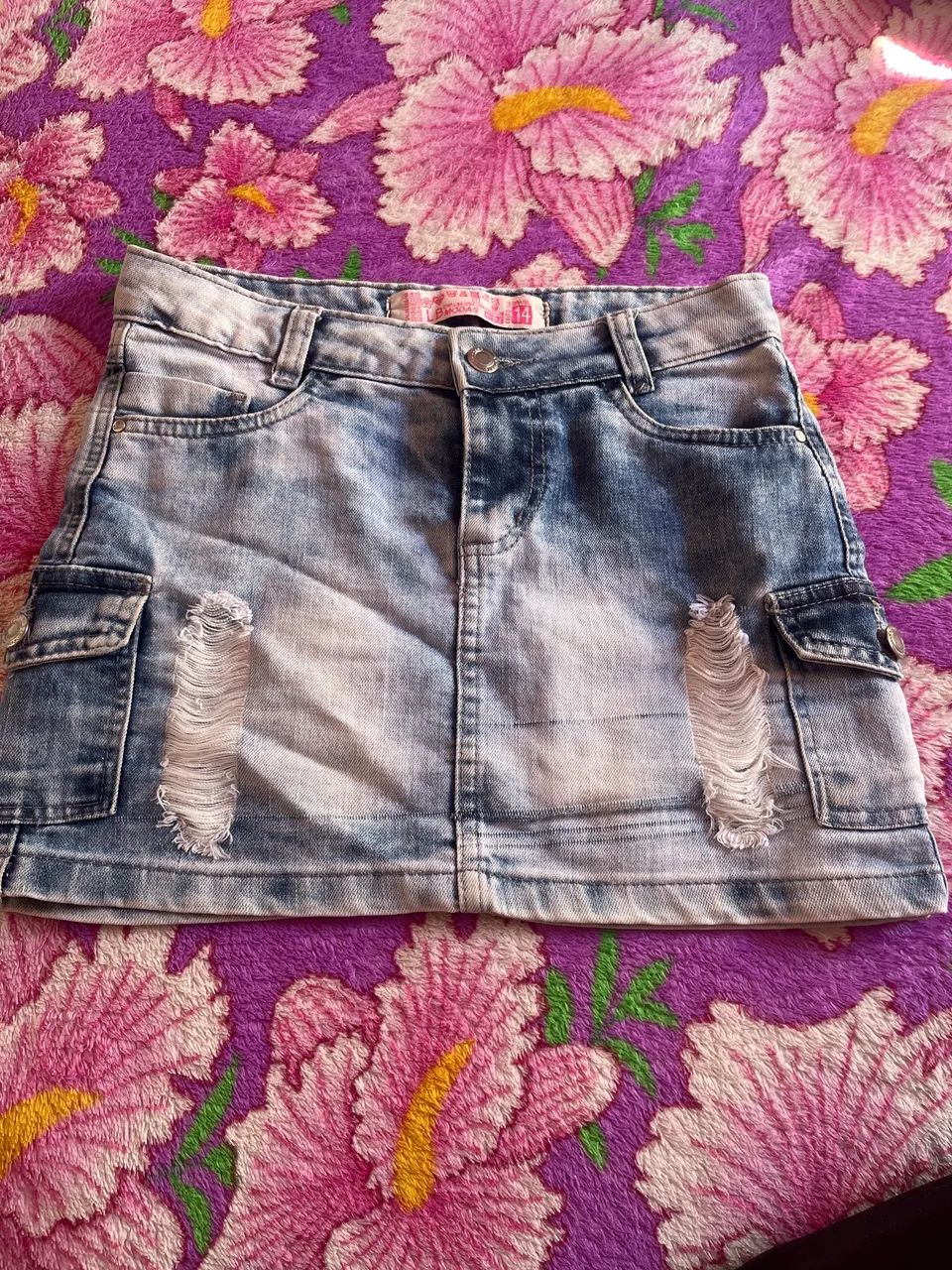 Mini saia jeans
