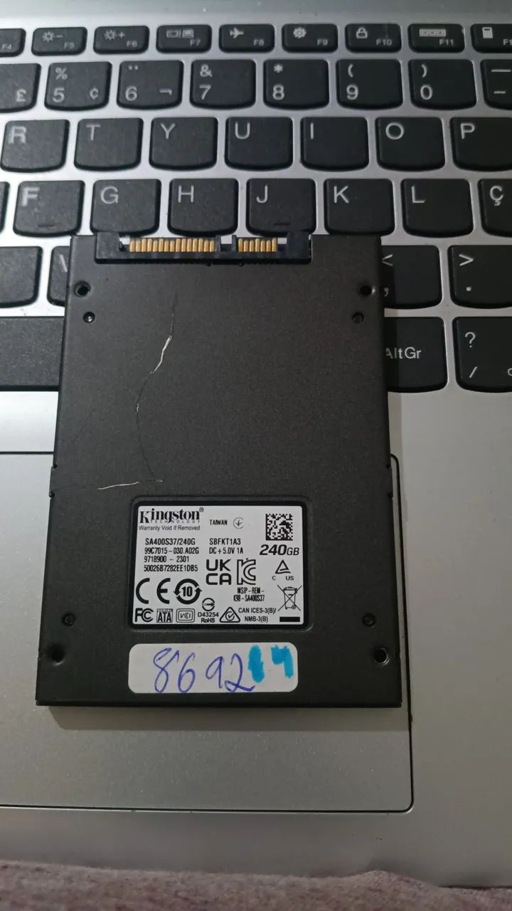 SSD Kingston A400 240GB SATA lll 2.5" 84%de Saúde -Testado e formatado  - Foto 2