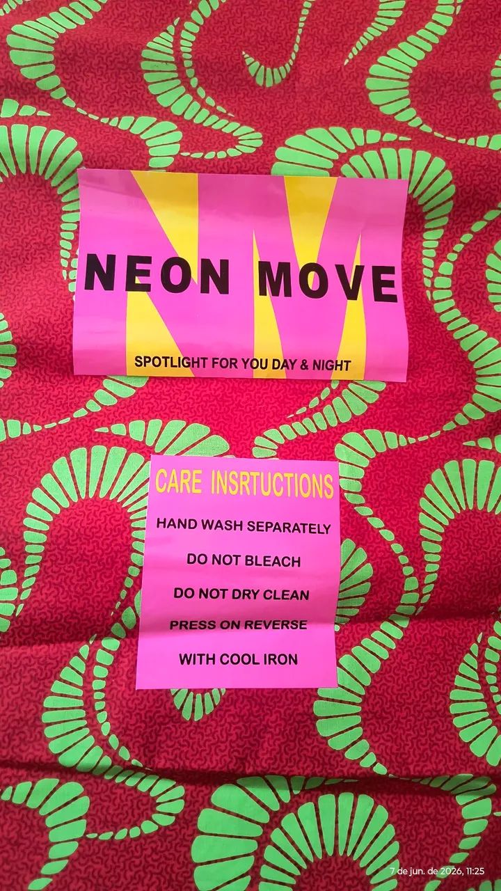 Tecido estampado africano neon move - Foto 2