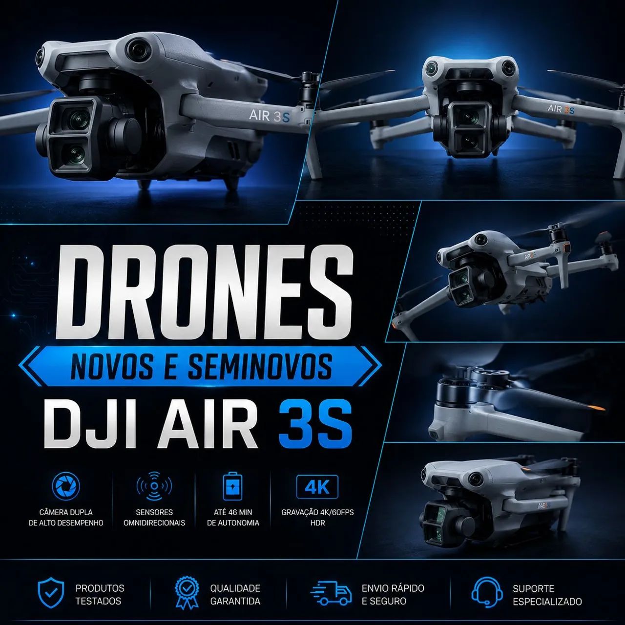DRONES EM PERFEITO ESTADO DJI e FIMI - Foto 3