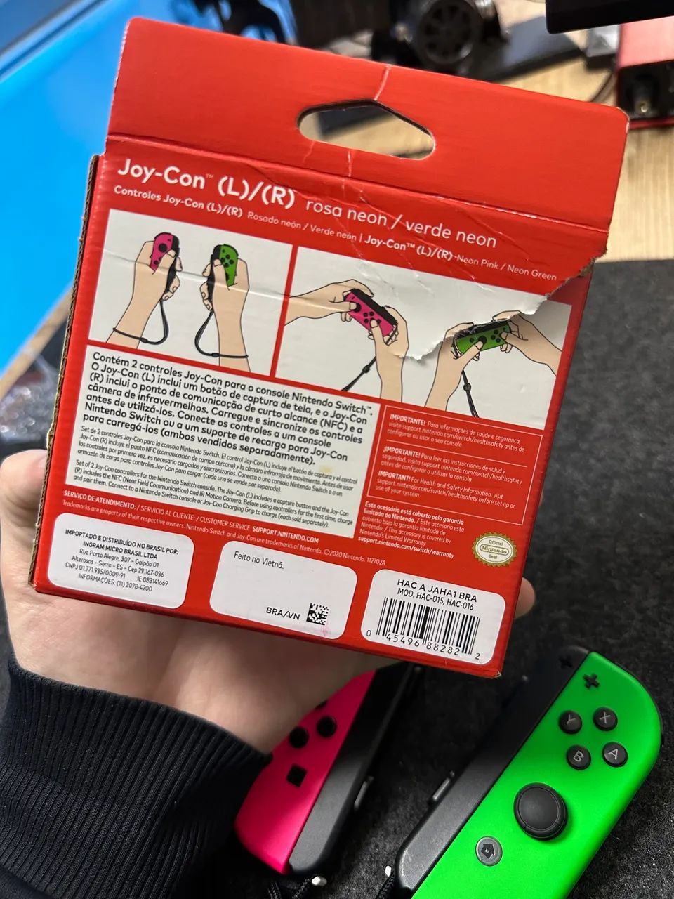 Joy-con Switch Verde e Rosa (Cosmo e Wanda) - Splatoon - Foto 4
