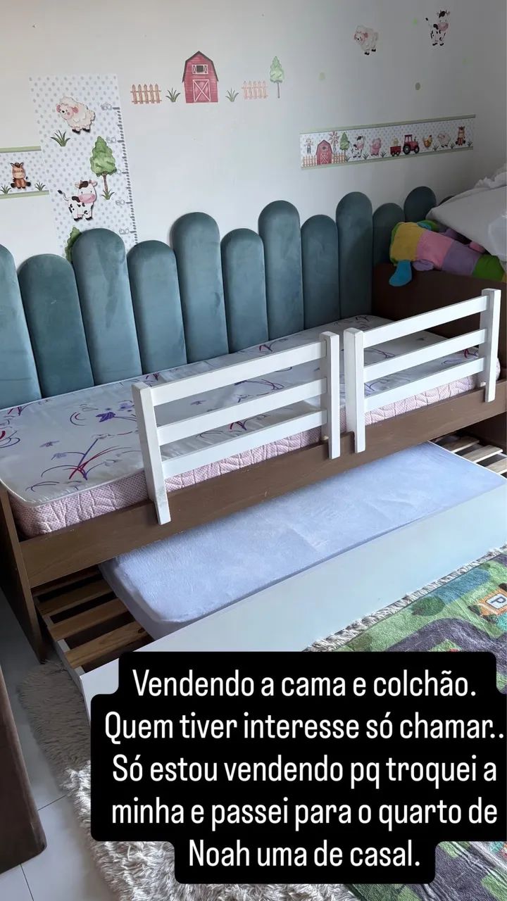 Cama e colchão infantil
