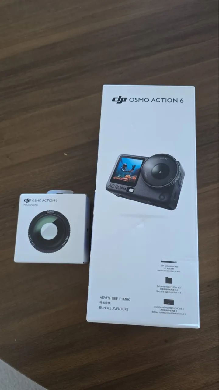 Camera dji osmo action 6 combo adventure + lente macro - Câmeras e