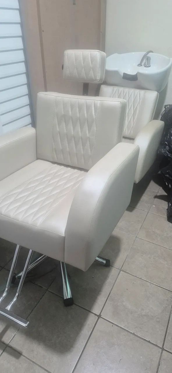 Kit cadeira e lavatório de cabeleireira - Foto 4