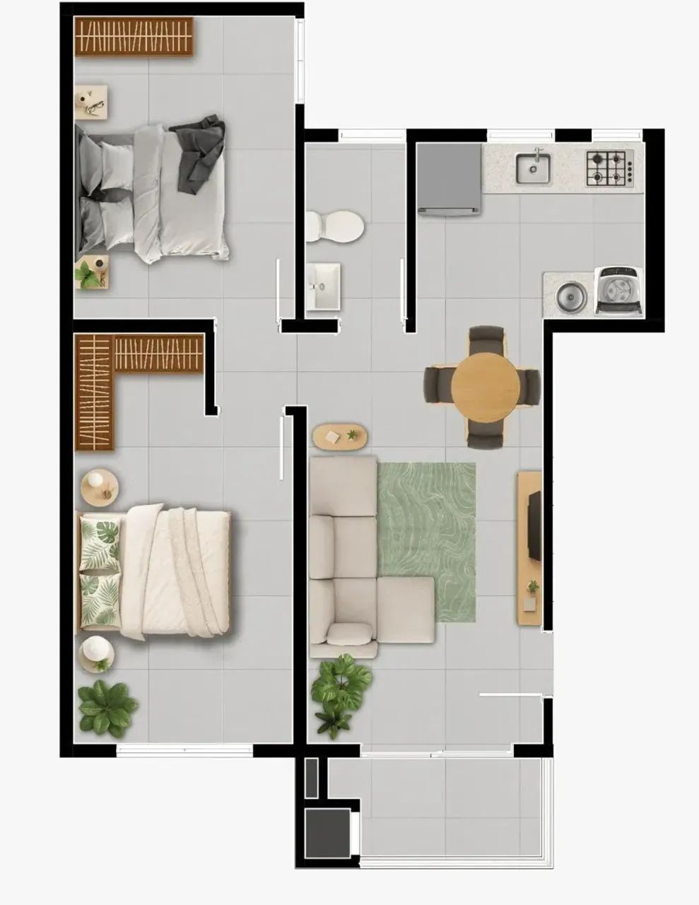Apartamento para venda possui 53 metros quadrados com 2 quartos - Foto 6