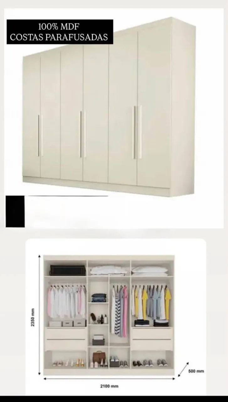 Roupeiro de casal em MDF  - Foto 2