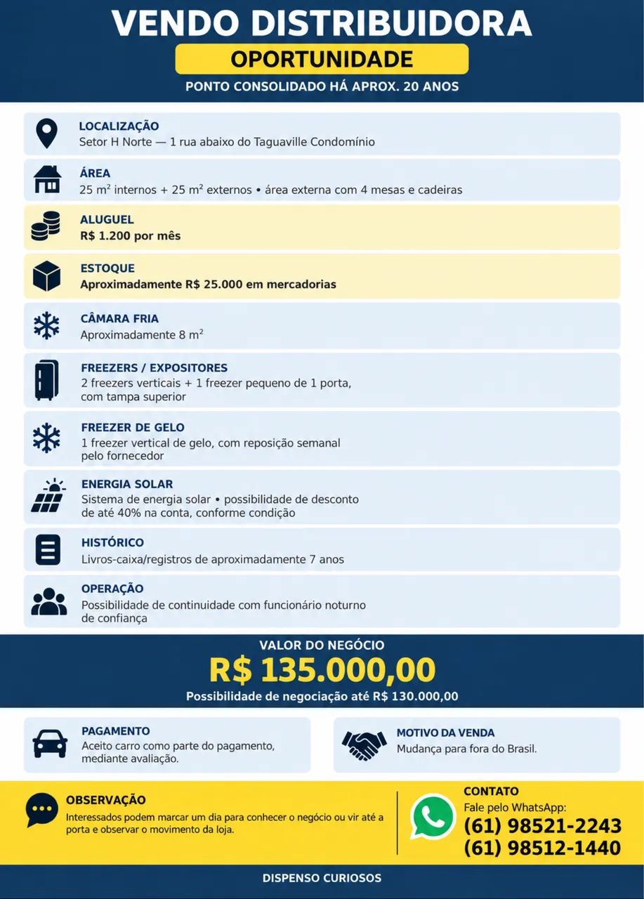 Distribuidora a venda