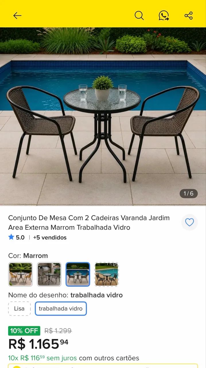 Conjunto mesa de jardim / varanda  - Foto 3