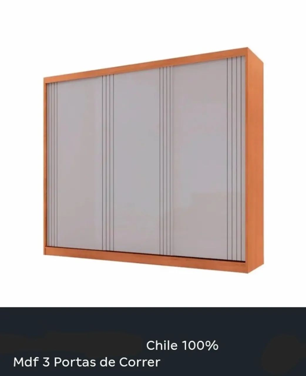 3 portas de guarda roupa de correr 100% MDF