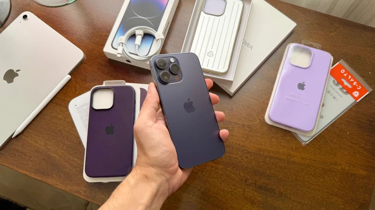 iPhone 14 Pro Max 128gb Deep Purple Completo Com Caixa e
