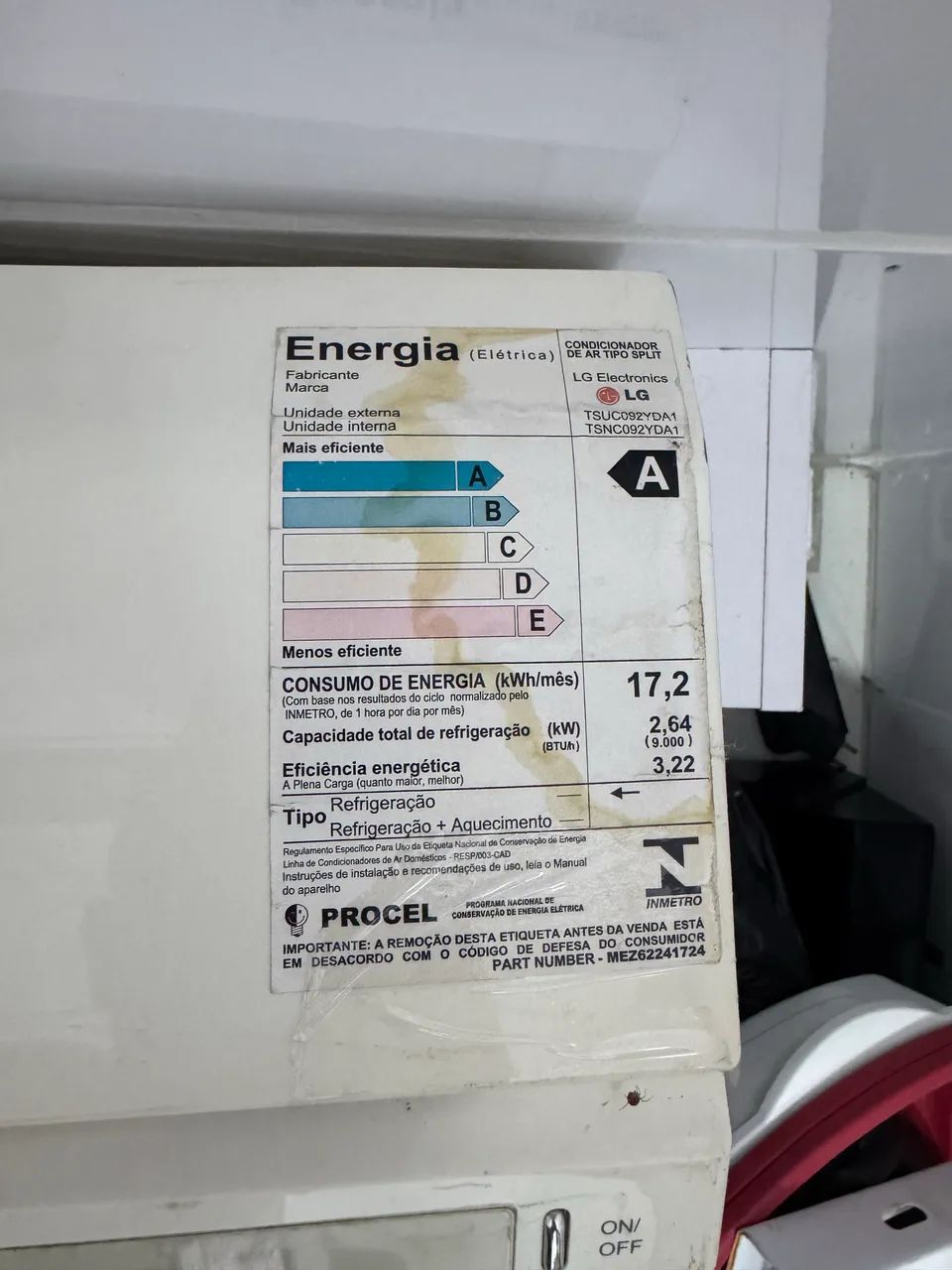 Ar condicionado 9.000BTU
