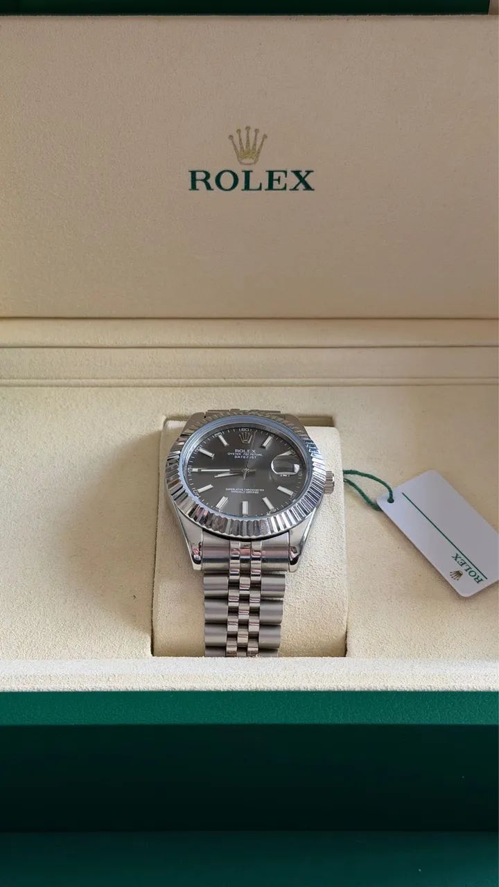 VENDO ROLEX DATEJUST CLONE CINZA - Foto 3