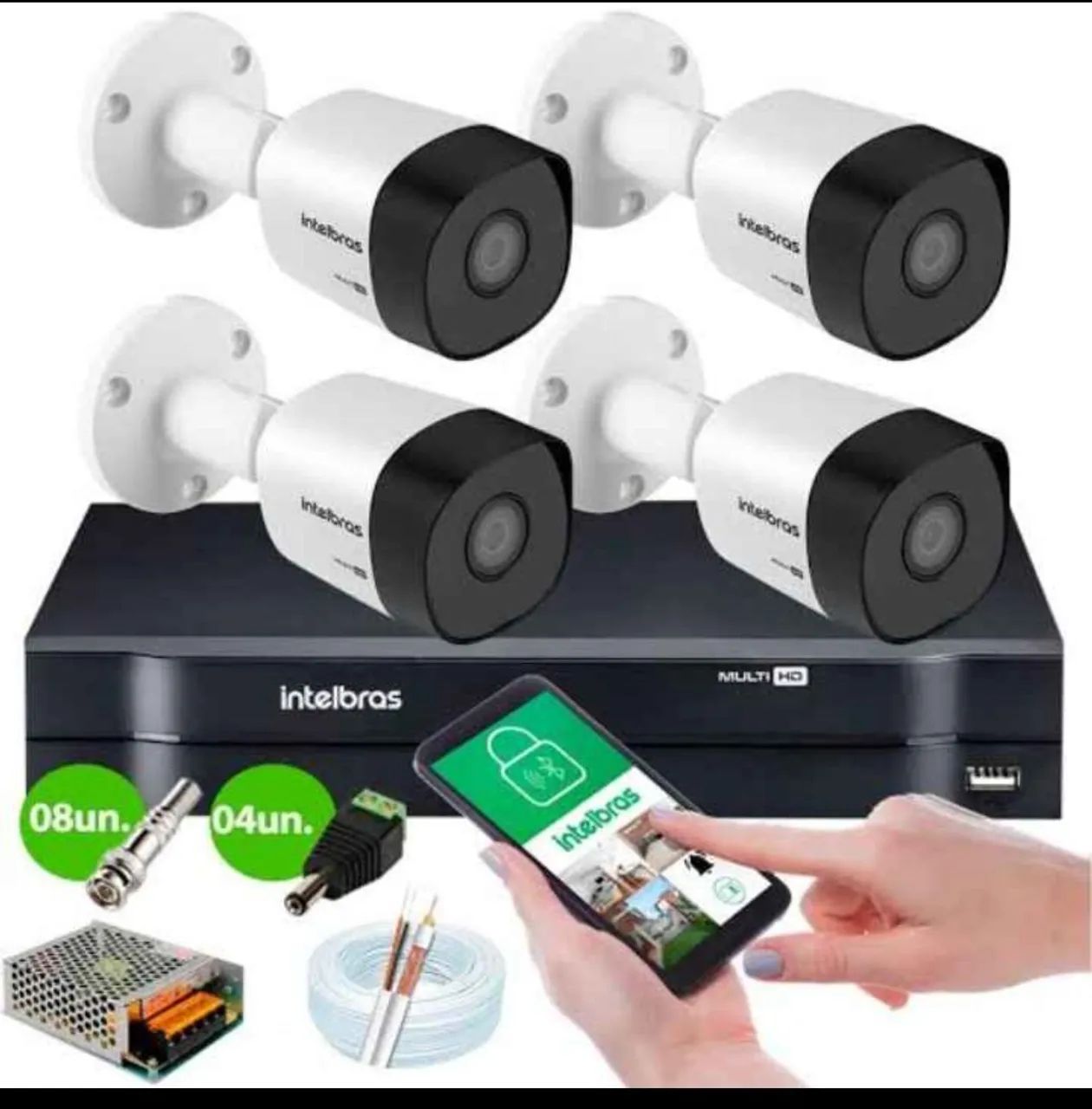 APROVEITE!!!! KIT DE 4 CÂMERAS INTELBRAS 