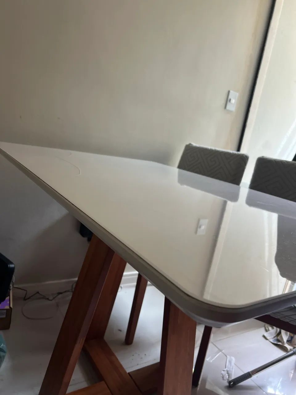 Mesa com tampo de vidro - Foto 4