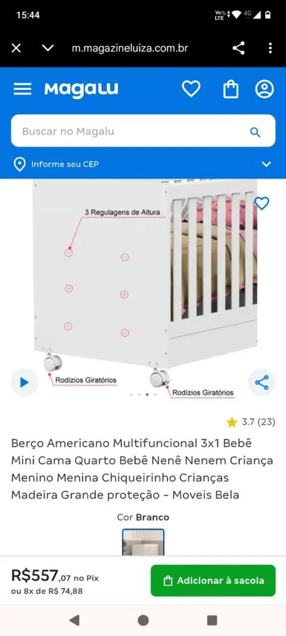 Vendo berço 3 em 1 - Foto 6