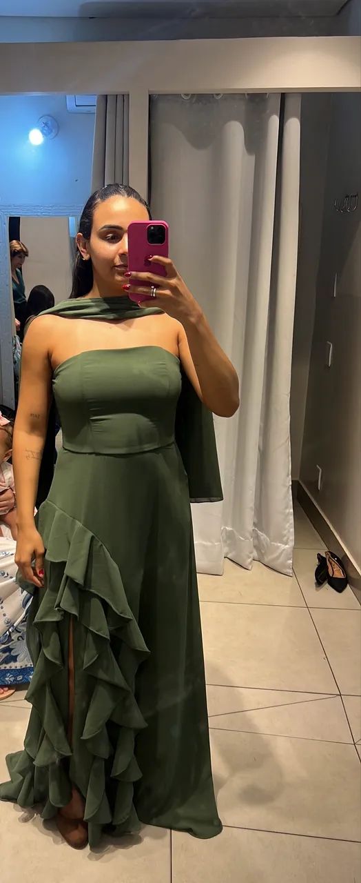 Vestido verde oliva  - Foto 2