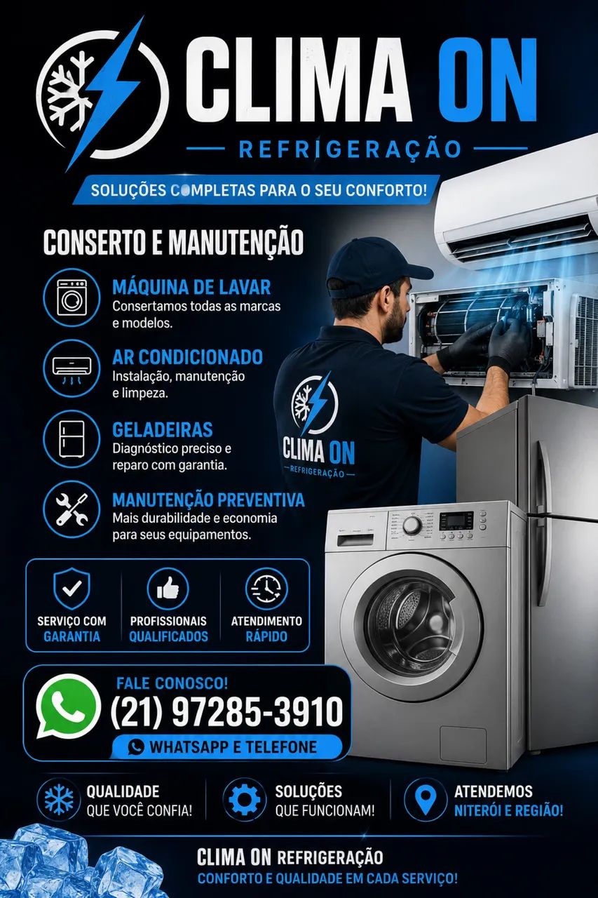 Refrigeração/ máquina de lavar 