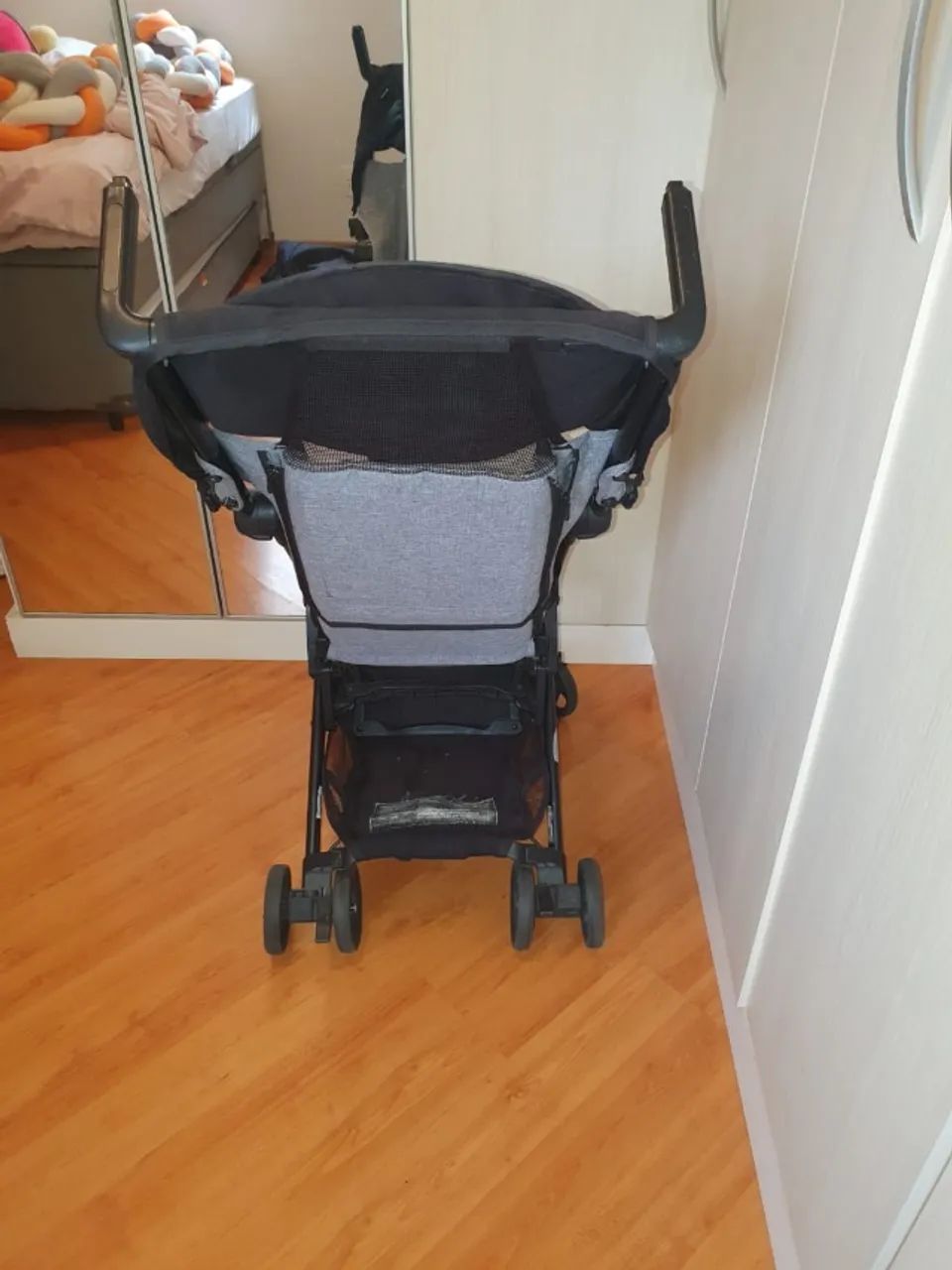 Carrinho de Bebê Safety 1st Micro Grey Denim - Compacto c/ Bolsa - Foto 2