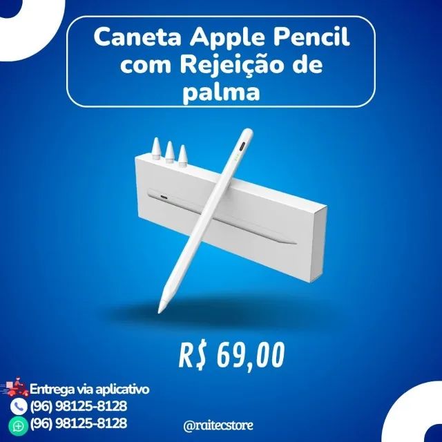 Caneta Apple Pencil com Rejeição de Palma