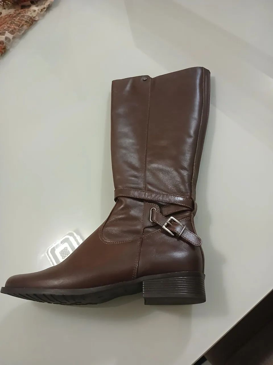 Bota couro legítimo Stiletto 
