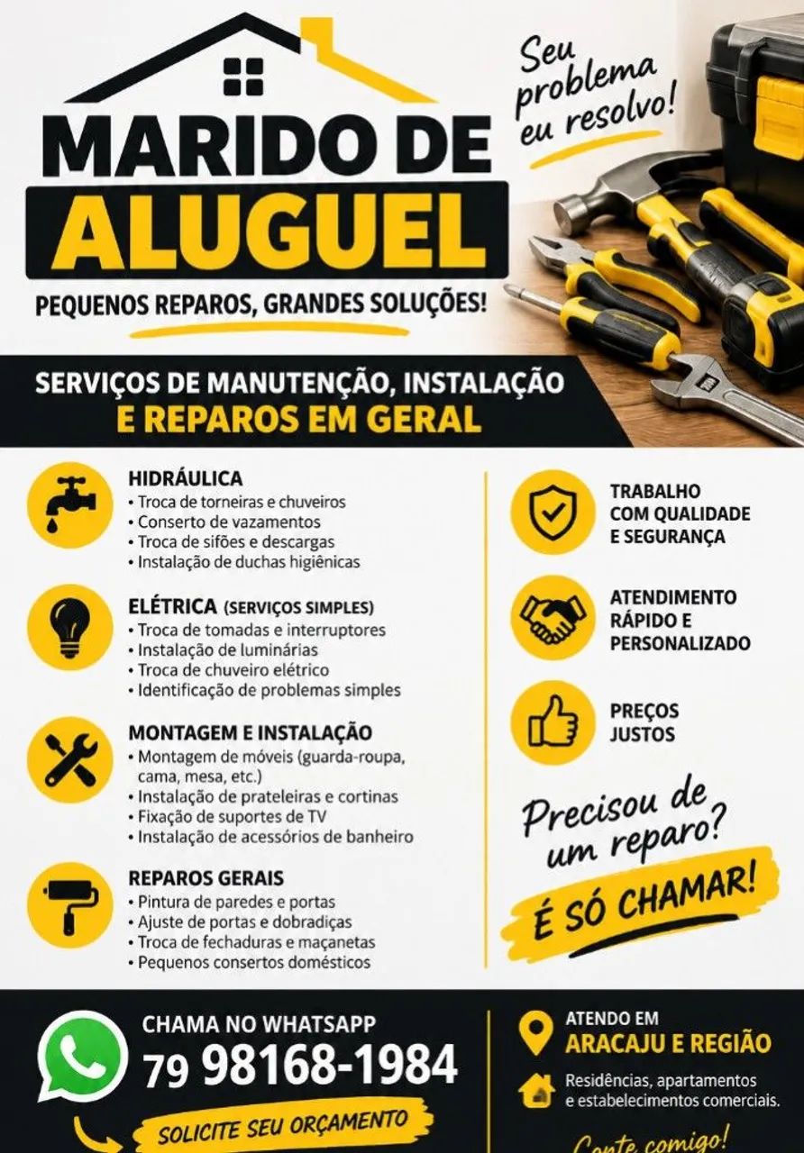 Soluções para reparos e instalações.