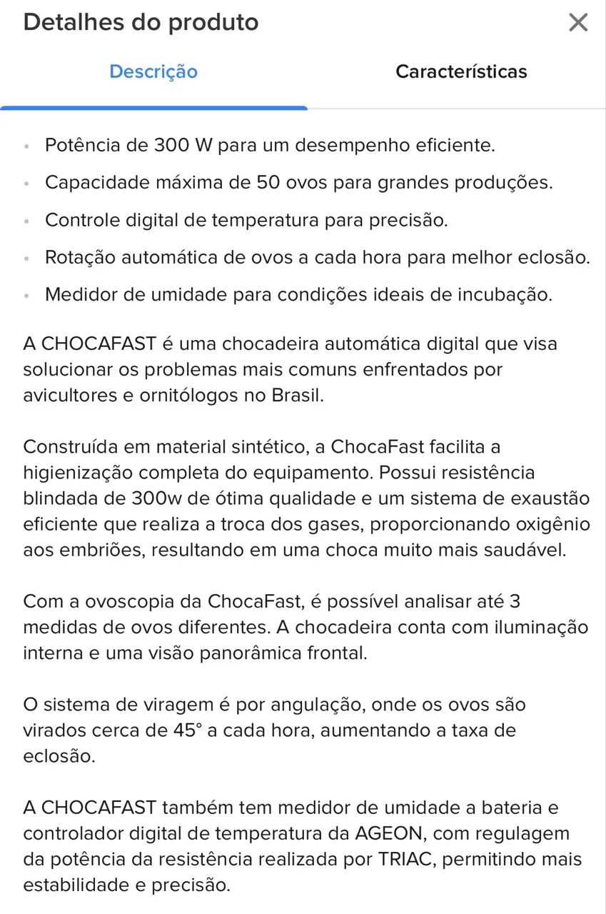 Chocadeira ECOFAST 50 ovos - OPORTUNIDADE  - Foto 3