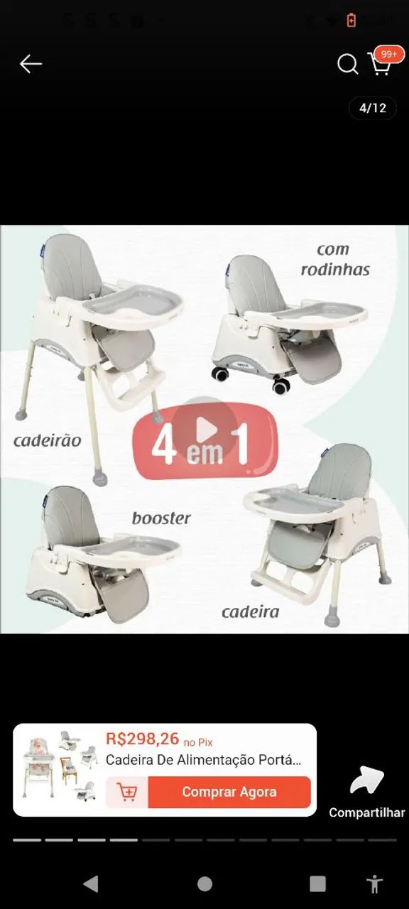 Cadeira de alimentação  - Foto 2