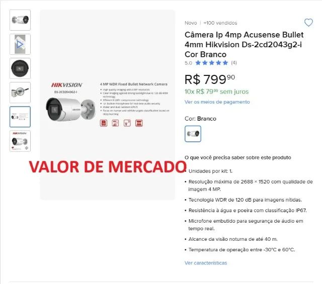 Câmera de CFTV nova - Hikvision DS-2CD2043G2-I - Foto 6