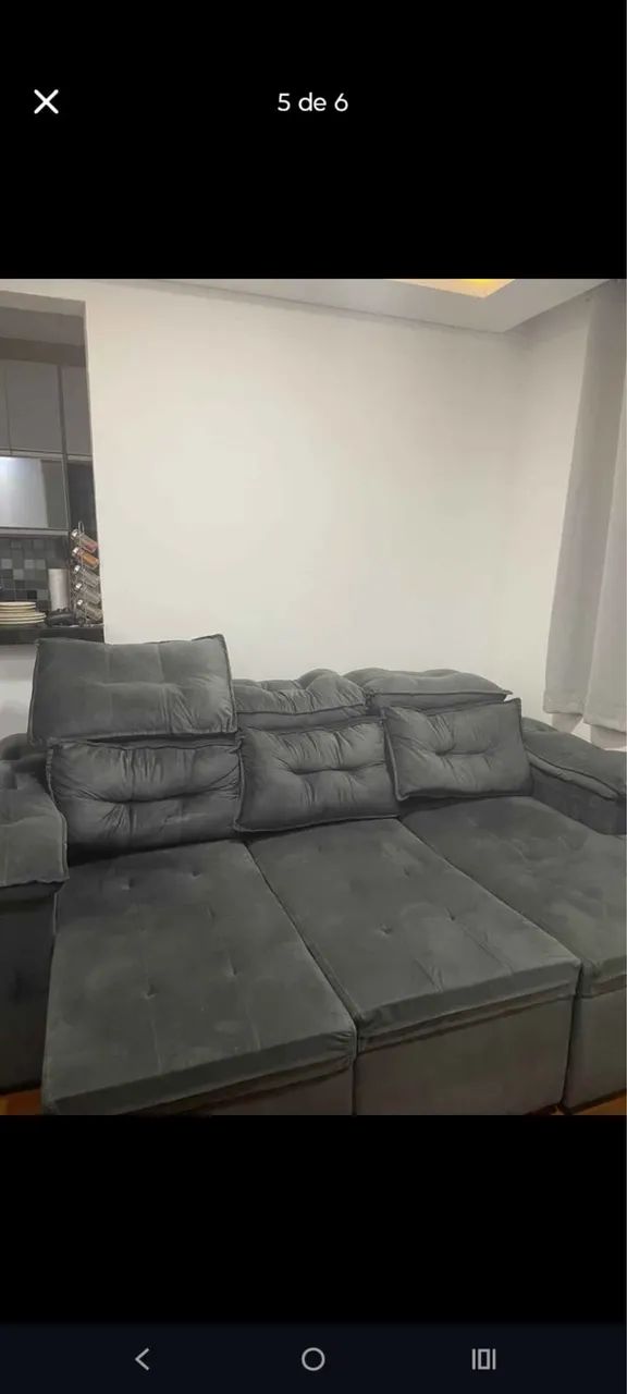 Vendo sofá retrátil perfeito estado pouco tempo de uso  - Foto 2