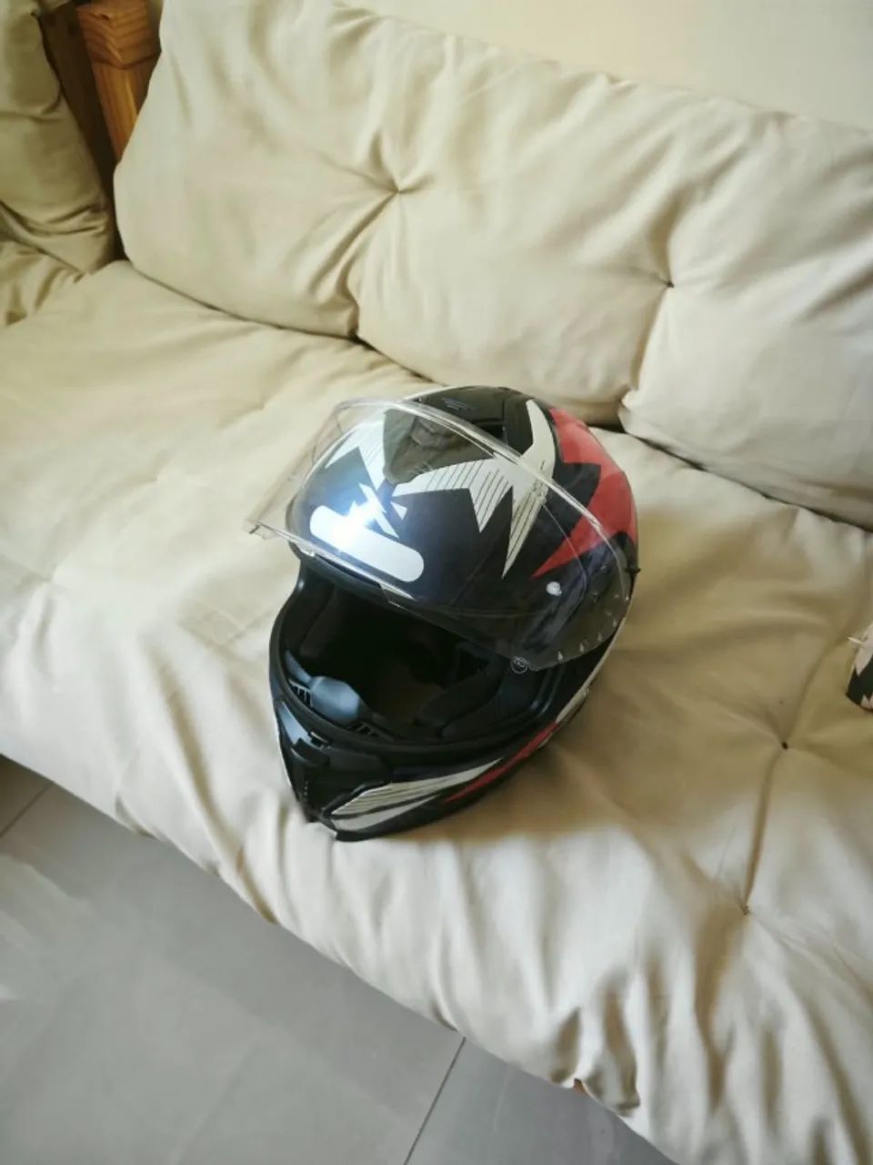 Capacete Norisk Strada 2 Tricolocar - TAM 58 - Com Viseira Solar Interna - Foto 2