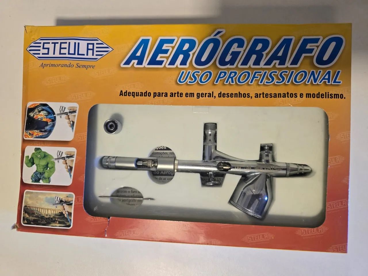 Aerógrafo Profissional Bc60 Steula Dupla Ação - Foto 2