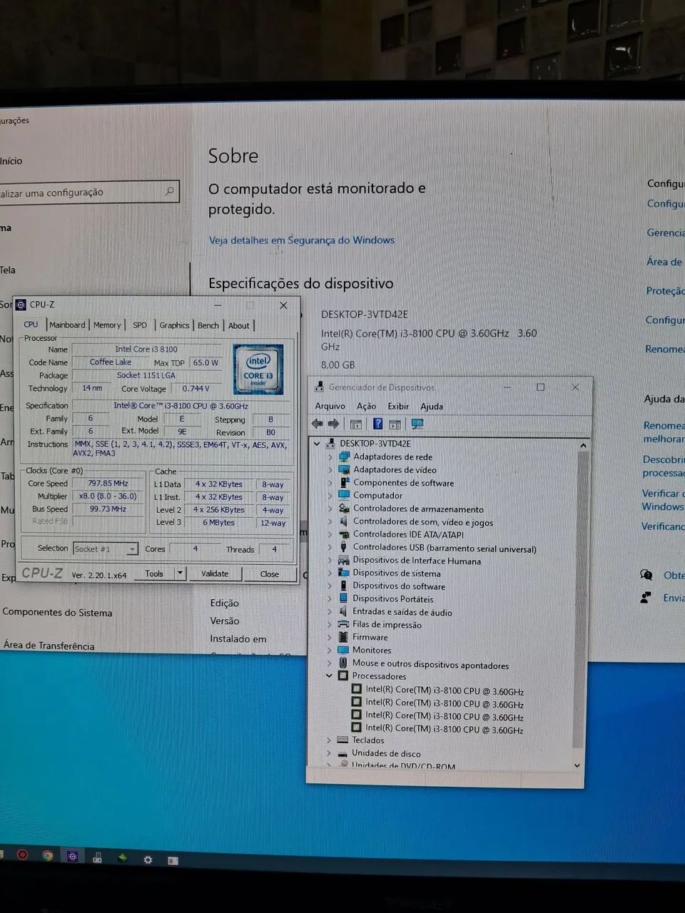 Cpu 8°geração com placa de vídeo, não troco  - Foto 4