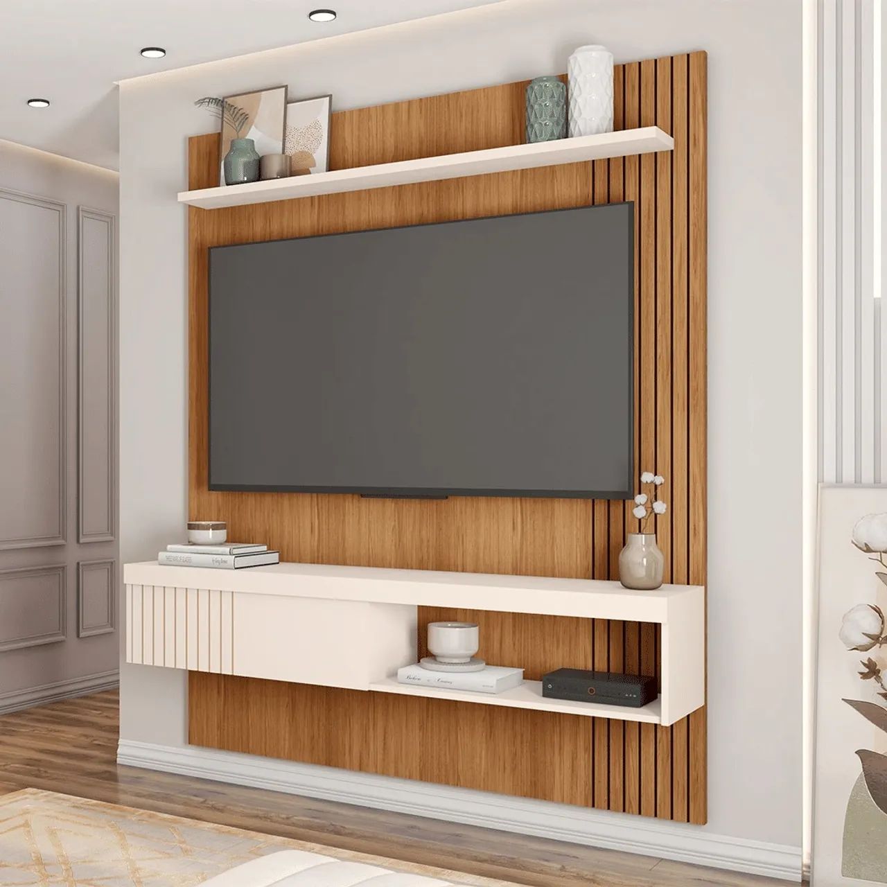 PAINEL CAEMMUN JADE 1.5 FREIJO / OFF WHITE