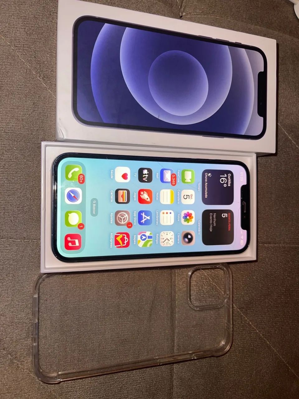iPhone 12 preto 128gb tudo original  - Foto 2