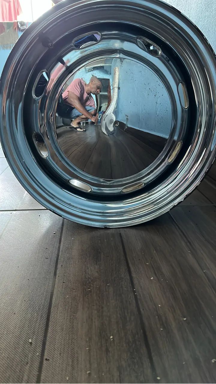 Roda fusca cromada mexicano tala 6  - Foto 4
