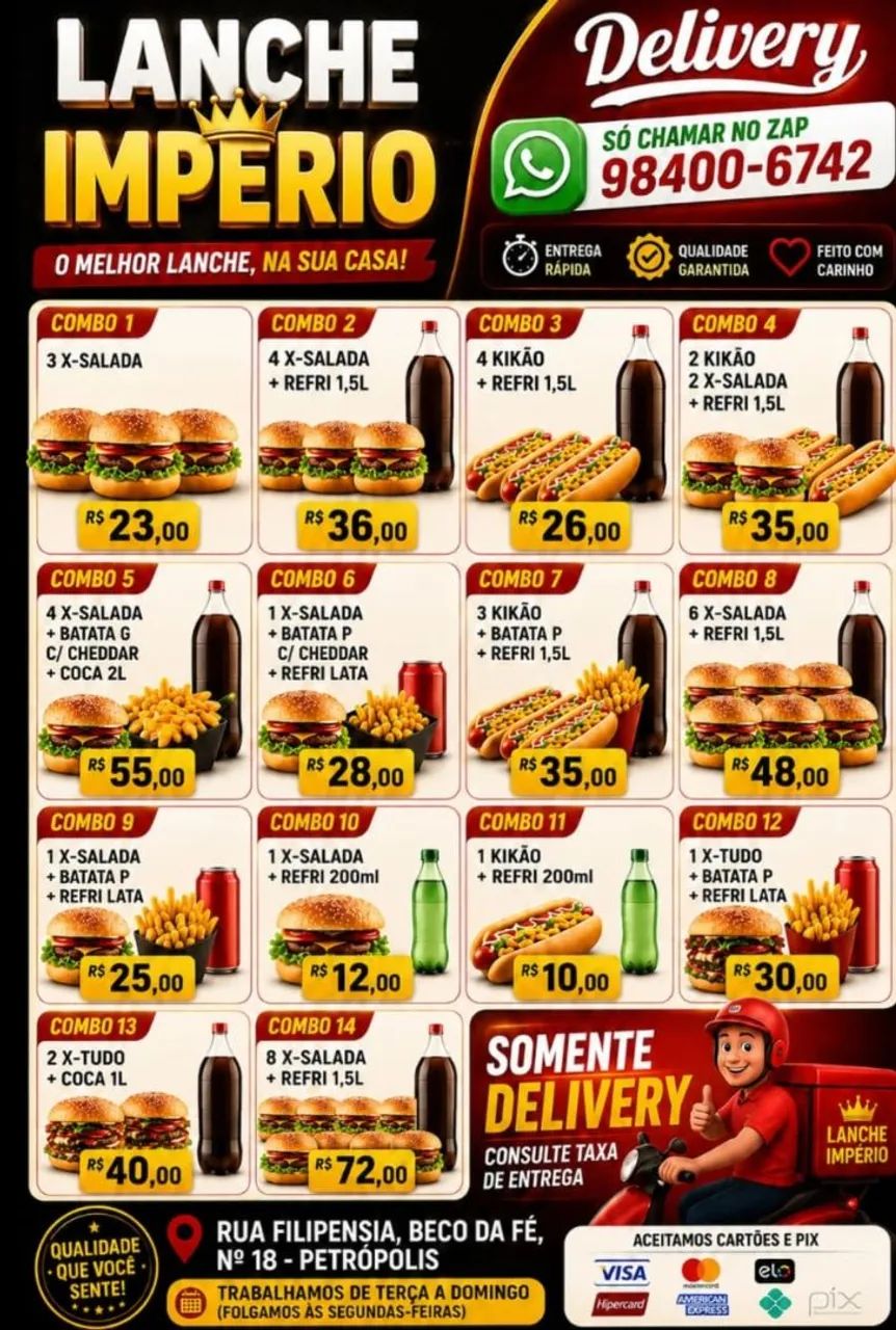 LANCHE IMPÉRIO - ZONA CENTRO SUL DELIVERY