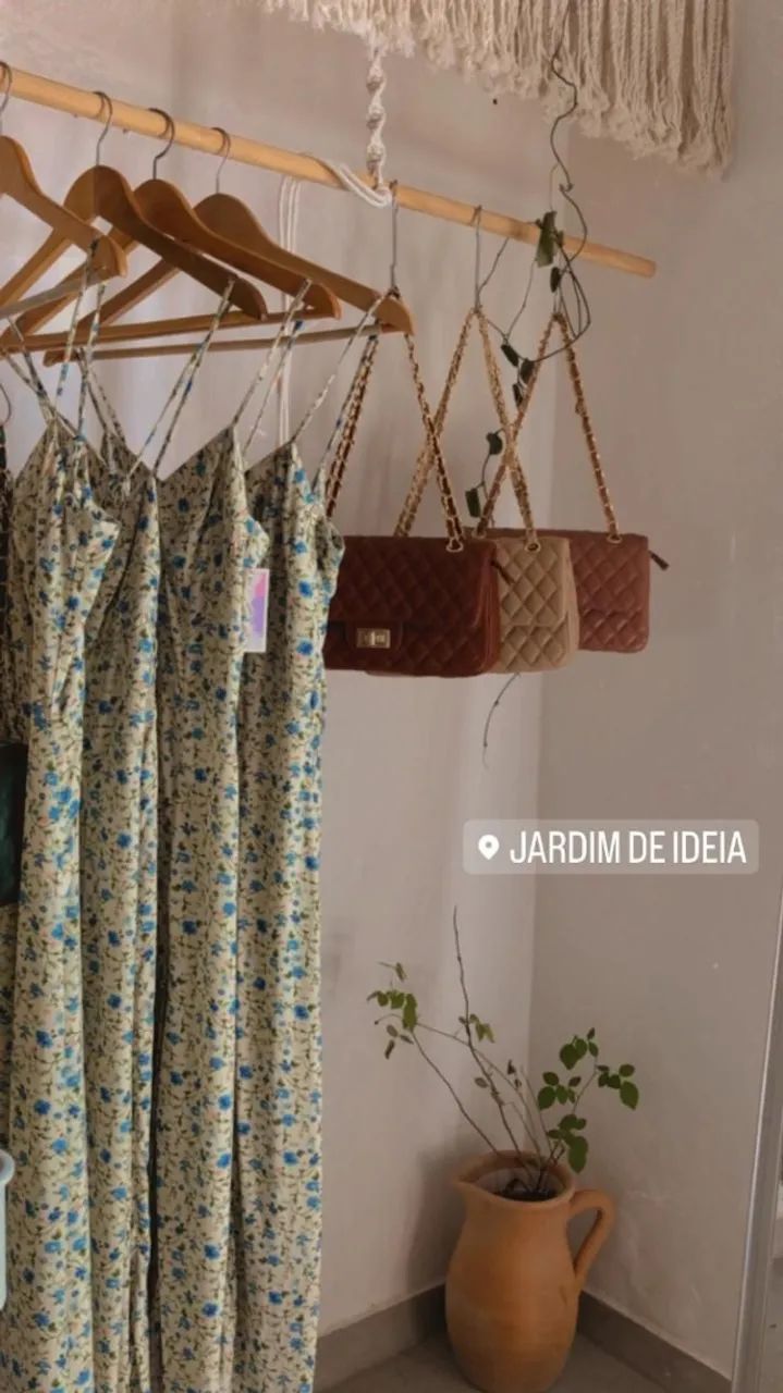 Decoração para Loja - espelho, provador em macramê, prateleiras, franjas em macramê. - Foto 4