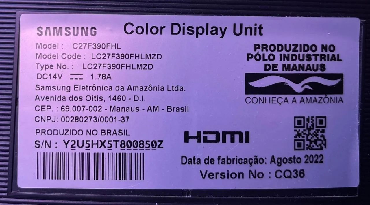 Monitor curvo Samsung 27 polegadas NAO ACOMPANHA O PÉ/ BASE DO MONITOR - Foto 2