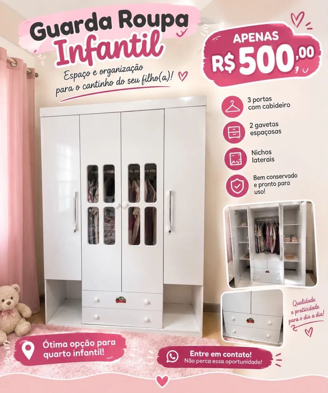 Guarda roupa infantil 